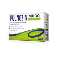 Pulnozin Muco o smaku limonki 750 mg, 20 tabletek