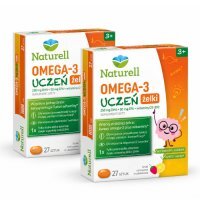 Zestaw NATURELL Omega-3 Uczeń żelki, 2 x 27 szt.