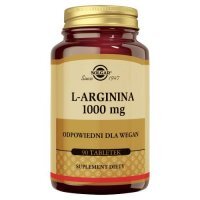 SOLGAR L-arginina 1000 mg w wolnej postaci - 90 tabletek