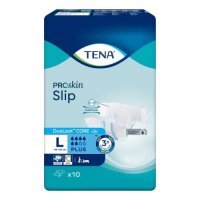 Tena ProSkin Slip Pieluchomajtki z rzepami Plus L, 10 szt.