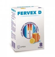 FERVEX D 8 saszetek BEZ CUKRU