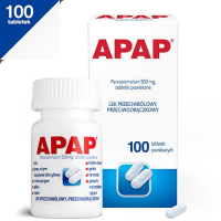 APAP (Paracetamol 500 mg) 100 tabletek, ból, gorączka
