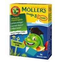 MOLLERS OMEGA-3 RYBKI 36 żelków o smaku owocowym