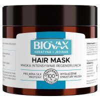 BIOVAX KERATYNA+JEDWAB Maseczka do włosów - 250 ml