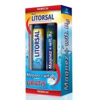 ZDROVIT LITORSAL 24 tabletki musujące + ZDROVIT MAGNEZ z WIT. B6 24 tabletki musujące