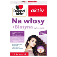DOPPELHERZ AKTIV Na włosy + Biotyna, 30kaps.