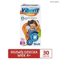 VIBOVIT JUNIOR WITAMINY + ŻELAZO, 30 tabletek do ssania