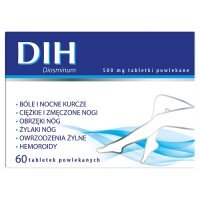 DIH, 500 mg, lek na puchnące nogi, 60 tabletek powlekanych