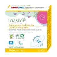 MASMI NATURAL COTTON SOFT ultracienkie podpaski bawełniane na dzień ze skrzydełkami 10 sztuk