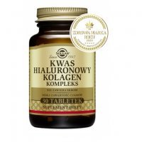 SOLGAR KWAS HIALURONOWY 120 mg BIOCELL COLLAGEN II 30 tabletek