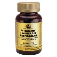 SOLGAR WITAMINY I MINERAŁY PRENATALNE 60 tabletek