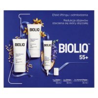 BIOLIQ 55+ Zestaw prezentowy: Krem liftingująco-odżywczy na dzień, 50 ml + Krem liftingująco-odżywczy na noc, 50 ml + Krem intensywnie liftingujący do skóry oczu ust szyi i dekoltu, 30 ml