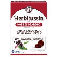 Herbitussin Kaszel i Gardło, 12 pastylek do ssania