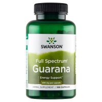 SWANSON GUARANA 500 mg 100 kapsułek