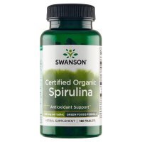 SWANSON SPIRULINA ORGANICZNA 100% CERTIFIED ORGANIC 180 tabletek