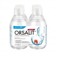 ORSALIT DRINK doustny płyn nawadniający o smaku truskawkowym 4 x 200 ml