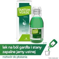 TANTUM VERDE roztwór do płukania jamy ustnej i gardła 1,5 mg 240 ml