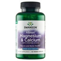 SWANSON ALBION CHELAT WAPNIA I MAGNEZU Z WITAMINĄ D3 I K2  90 kapsułek
