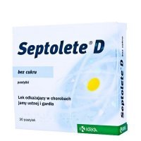 SEPTOLETE D w chorobach jamy ustnej i gardła 30 pastylek