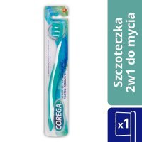 COREGA szczoteczka 2w1 do mycia protez zębowych