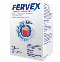 FERVEX o smaku malinowym 12 saszetek