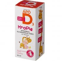 APO D3 krople 400 j.m. 10 ml witamina D dla niemowląt