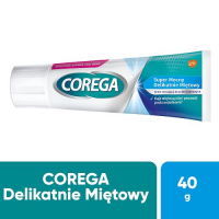 COREGA SUPER MOCNY Delikatnie miętowy krem mocujący do protez 40 g