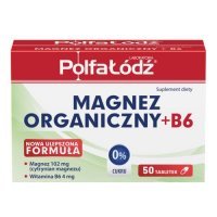 MAGNEZ ORGANICZNY + B6 50 tabletek POLFA ŁÓDŹ na skurcze