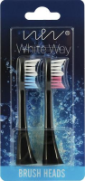 WHITE WAY WW-Sonic końcówki szczoteczki do zębów 2 sztuki CZARNE