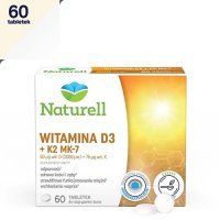 NATURELL WITAMINA D3 + K2 MK-7 60 tabletek do ssania