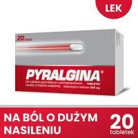 PYRALGINA 500 mg 20 tabl. ból, gorączka, migrena