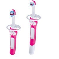 MAM Baby Learn to Brush Set - Szczoteczki do zębów dla niemowląt, 2 szt.