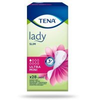 TENA LADY SLIM ULTRA MINI Wkładki anatomiczne specjalistyczne 28 sztuk