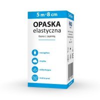 OPASKA ELASTYCZNA Z ZAPINKĄ 5 m x  8 cm  PASO
