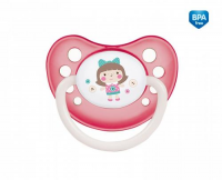 CANPOL Smoczek uspokajający silikonowy anatomiczny TOYS 6-18 miesiąca RÓŻOWY 1 sztuka 23/257