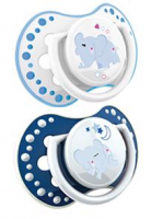 LOVI dynamiczny smoczek uspokajający NIGHT&DAY 6-18 miesiąca SŁONIK 2 sztuki 22/811 boy
