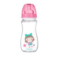 CANPOL EasyStart butelka antykolkowa szerokootworowa TOYS 300 ml RÓŻOWA 35/222