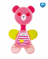 CANPOL Grzechotka z gryzakiem wodnym MIŚ RÓŻOWY 56/139