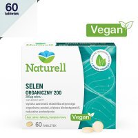 NATURELL SELEN Organiczny 200 mcg 60 tabletek