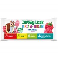 Lizak MNIAM-MNIAM Na Gardło o smaku malinowym 1 sztuka