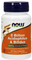 NOW FOODS 8 BILLION ACIDOPHILUS & BIFIDUS  60 kapsułek