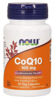 NOW FOODS CoQ10 KOENZYM Q10 100mg + głóg 30 kapsułek