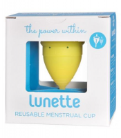 LUNETTE kubeczek menstruacyjny ŻÓŁTY model 1 + woreczek