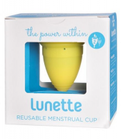LUNETTE kubeczek menstruacyjny ŻÓŁTY model 2 + woreczek