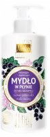 NUTKA odżywiające i regenerujące mydło w płynie do rąk i kąpieli CZARNA PORZECZKA BIAŁE KWIATY 400ml