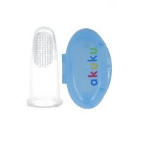 AKUKU Szczoteczka silikonowa w etui NIEBIESKA (A0263)