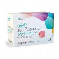 BEPPY CLASSIC WET Miękkie wilgotne tampony bez sznureczka, 8 sztuk