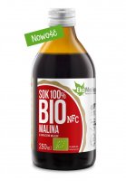 EKAMEDICA BIO MALINA sok 100% z owoców malin 250 ml