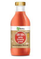 EKAMEDICA FOOD Sok 100% Jabłko Żurawina Granat 300 ml