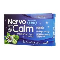 NERVOCALM SEN z melatoniną 1 mg i melisą 20 tabletek
